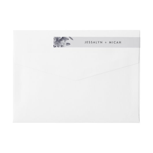 Midnight Orchid | Retouradres bruiloft (Achterkant)