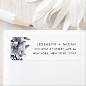 Midnight Orchid Return-adres Etiket (Insitu)