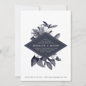 Midnight Orchid Save the Date Kaart (Voorkant)