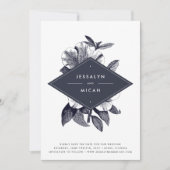 Midnight Orchid Save the Date Kaart (Voorkant)