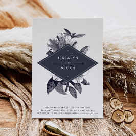 Midnight Orchid Save the Date Kaart