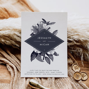 Midnight Orchid Save the Date Kaart