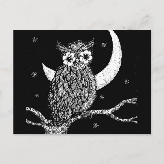 Midnight Owl Briefkaart (Voorkant)
