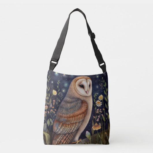 Midnight Owl Canvas tas Cross-Body of Shoulder (Voorkant)