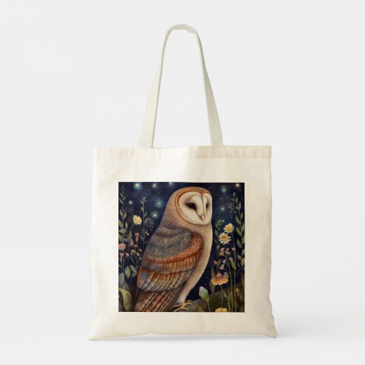 Midnight Owl Canvas tassen (Achterkant)