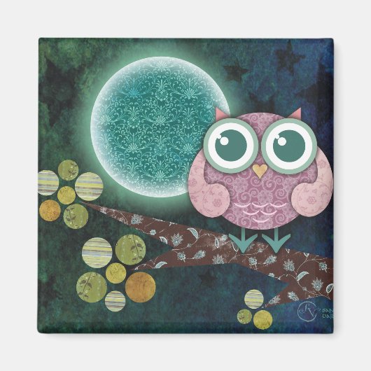 Midnight Owl Magneet (Voorkant)