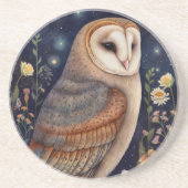 Midnight Owl Sandstone Onderzetter (Voorkant)