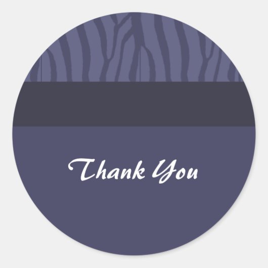 Midnight Paars Dank je wel Ronde Sticker (Voorkant)