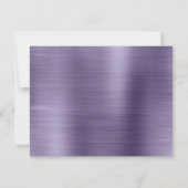 Midnight Paars Klassiek monogram geborsteld metaal Notitiekaartje (Achterkant)