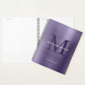 Midnight Paars Klassiek monogram geborsteld metaal Planner (Display)