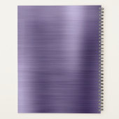 Midnight Paars Klassiek monogram geborsteld metaal Planner (Achterkant)