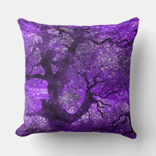 Midnight Paars Magical Amethyst Forest Pillow Kussen