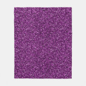 Midnight Paarse Glitter Fleece Deken (Voorkant)