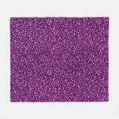 Midnight Paarse Glitter Fleece Deken (Voorkant (Horizontaal))