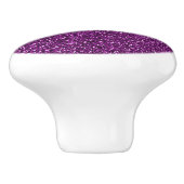Midnight Paarse Glitter Keramische Knop (Zijkant)