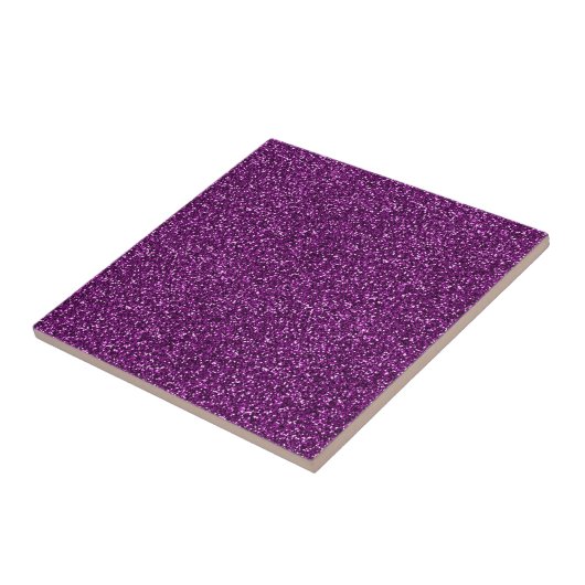 Midnight Paarse Glitter Tegeltje (Zijkant)