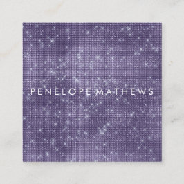 Midnight Paarse Sparkle Beaukle Stylist Vierkante Visitekaartje