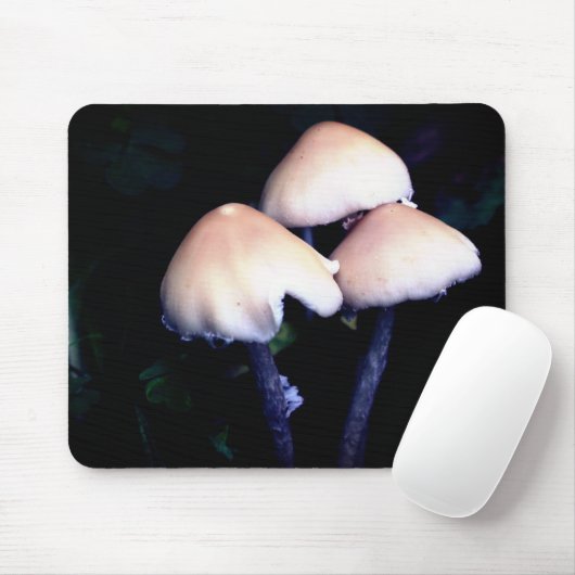 Midnight Paddenstoelen Natuur Muismat (Met muis)