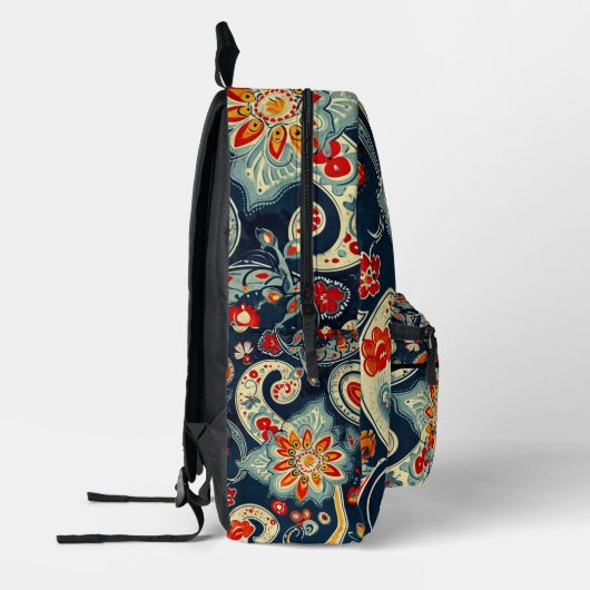 Midnight Paisley Bedrukte Rugzak (Links)