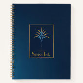 Midnight Palm Collectie Luxury Navy Blue Notitieboek (Voorkant)