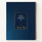 Midnight Palm Collectie Luxury Navy Blue Notitieboek (Achterkant)