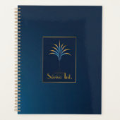Midnight Palm Collectie Luxury Navy Blue Planner (Voorkant)