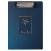 Midnight Palm Collectie Navy blauw Klembord (Voorkant)