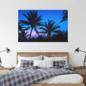 Midnight Palms Canvas Afdruk (Insitu (Slaapkamer))