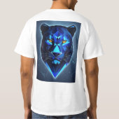 "Midnight Panther: Geometrisch Vector Design T-shi T-shirt (Achterkant)