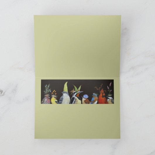 MIdnight party op de feeder card Kaart (Binnen)