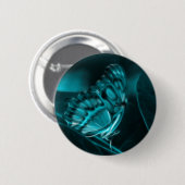 Midnight Passion, Blue Butterfly Kisses Ronde Button 5,7 Cm (Voorkant /achterkant)