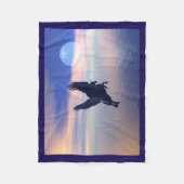 Midnight Pegasus Fleece Deken (Voorkant)