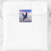 Midnight Pegasus Vierkante Sticker (Tas)