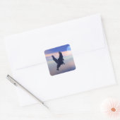 Midnight Pegasus Vierkante Sticker (Envelop)