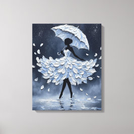Midnight Petal Walz Canvas Afdruk
