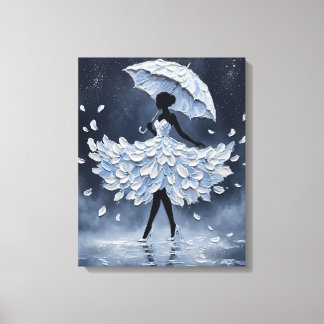 Midnight Petal Walz Canvas Afdruk