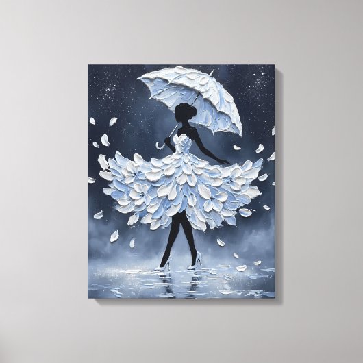 Midnight Petal Walz Canvas Afdruk (Voorkant)