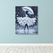 Midnight Petal Walz Canvas Afdruk (Insitu (Houten vloer))