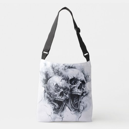Midnight Phantom Skull Crossbody Tas (Voorkant)