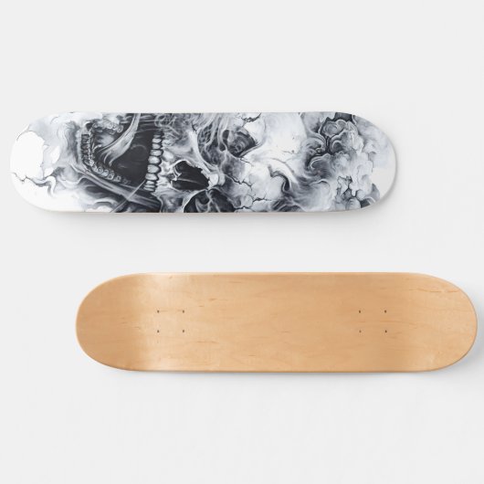Midnight Phantom Skull Persoonlijk Skateboard (Horizontaal)