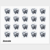 Midnight Phantom Skull Vierkante Sticker (Vel)