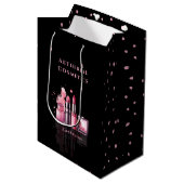 Midnight Pink Custom Salon Gift Bag Medium Cadeauzakje (Voorkant Gekanteld)