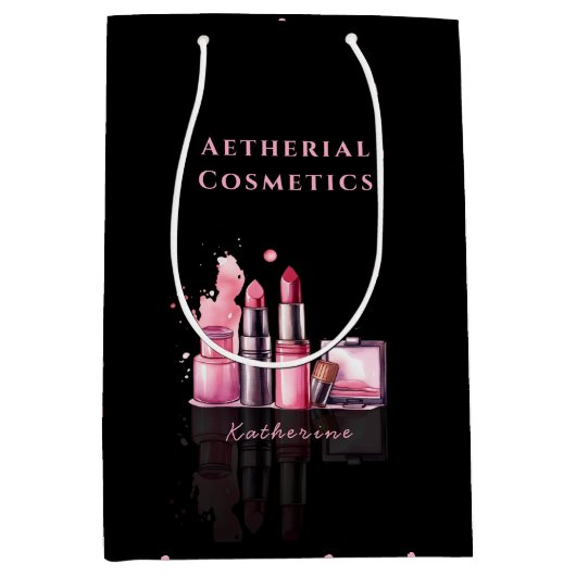 Midnight Pink Custom Salon Gift Bag Medium Cadeauzakje (Voorkant)