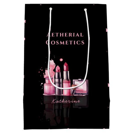 Midnight Pink Custom Salon Gift Bag Medium Cadeauzakje (Achterkant)