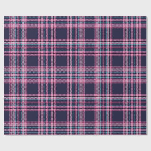 Midnight Plaid Wrapping Paper Roll Cadeaupapier (Vlak)
