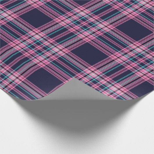 Midnight Plaid Wrapping Paper Roll Cadeaupapier (Hoek)