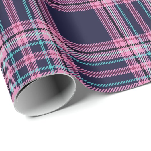 Midnight Plaid Wrapping Paper Roll Cadeaupapier (Rol Hoek)