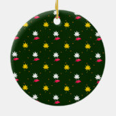 Midnight Poetry Christmas Gepersonaliseerde Foto Keramisch Ornament (Achterkant)