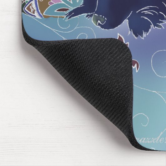 Midnight Pomeranian Mousepad Muismat (Hoek)