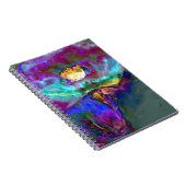 Midnight poppy paarse waterverf schilderij notitieboek (Rechterzijde)